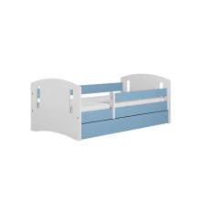 Bed classic 2 blue with drawer with non-flammable mattress 160/80