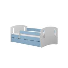 Bed classic 2 blue with drawer with non-flammable mattress 160/80