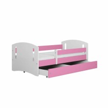 Classic 2 pink bed with drawer, non-flammable mattress 140/80