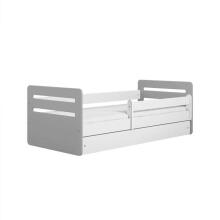 Bed tomi mix grey with drawer with non-flammable mattress 160/80