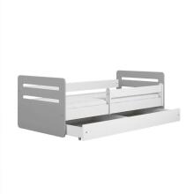 Bed tomi mix grey with drawer with non-flammable mattress 160/80