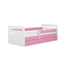 Bed tomi pink with drawer with non-flammable mattress 180/80