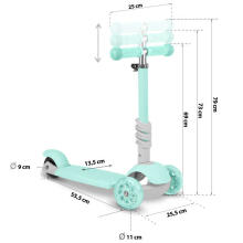 Трехколесный самокат Ricokids Buggy - мятный