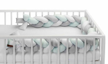 Braided Crib Bumpers 210 cm – smooth mint