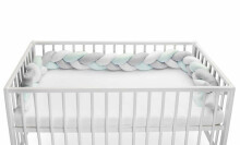 Braided Crib Bumpers 210 cm – smooth mint