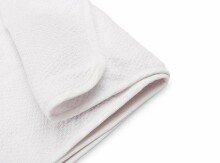 Crepe hooded bath towel – white