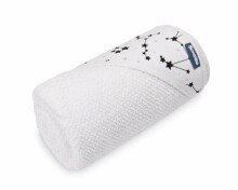 Crepe hooded bath towel – white