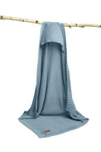 HOODED SWADDLE BLANKET 100% BAMBOO GIFT BLUE