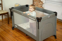 TRAVEL COT WITH BEDSIDE FUNCTION ESTI GRAPHITE