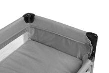 TRAVEL COT WITH BEDSIDE FUNCTION ESTI GREY