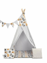 TIPI TENT RACCOONS GREY