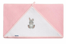 TERRY BATH COVER 100X100 PINK BUNNY
