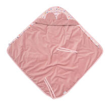 Velvet carry-cot swaddle blanket – ROCKING HORSE PINK