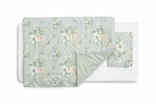 VELVET COT SET LILY GREY