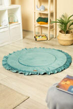 VELVET FLOUNCE PLAY MAT EMERALD