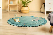 VELVET FLOUNCE PLAY MAT EMERALD