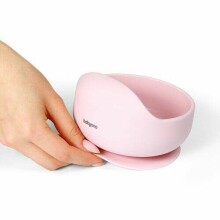 1481/02 SILICONE BOWL WITH SUCTION CUP, PINK