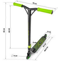 Skrejritenis SOKE PRO (1521) Yellow/Green 110mm