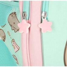 Ikonka Art.KX3766 4 compartment school backpack 16 inch Pusheen Mint