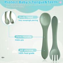 La Bebe™ Basic  Silicone Spoon Art.169082 Misty Green