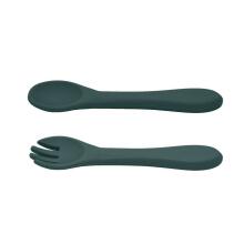 La Bebe™ Basic  Silicone Spoon Art.169082 Misty Green Mīkstā silikona karote 14 cm,no 6 mēn