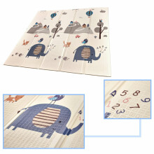 Ikonka Art.KX4503_4 Educational folding foam mat double-sided 180 x 200 cm street/forest