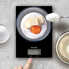 Salter 1170 BKDRCEU16 Ultra Slim Glass Digital Kitchen Scale - Black