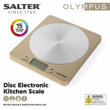 Salter 1036 OLCFEU16 Olympic Disc Electronic Digital Kitchen Scales Gold