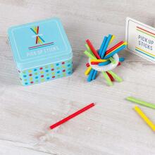 Wooden pick up sticks game in a tin, Rex London