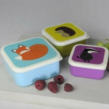 Set Of 3 Rusty Fox And Friends Snack Boxes, Rex London