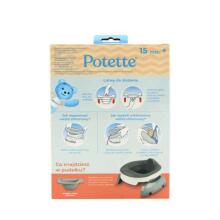 POTETTE COLLAPSIBLE REUSABLE LINER Grey, Potette