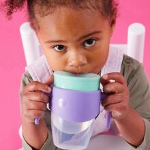 b.box 360° cup for learning to drink for children - sippy training cup lilac pop