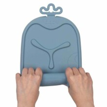 b.box roll + go BLW roll-up feeding mat for children to eat independently blue