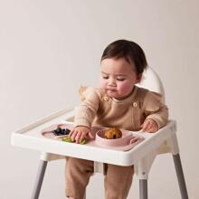 b.box roll + go BLW roll-up feeding mat for children to eat independently sage