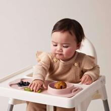 b.box roll + go BLW roll-up feeding mat for children to eat independently blush