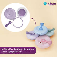 b.box fill+feed Silicone bowl with a lid for feeding babies and children sage