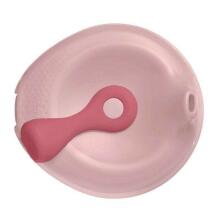 b.box fill+feed Silicone bowl with a lid for feeding babies and children blush