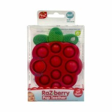 Pop it silicone teether Juicy Raspberry - a sensory toy for babies by RaZbaby
