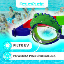 Aqua2ude Children's anti-fog swimming goggles - Alligator swimming goggles for the swimming pool Age: 3+