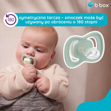 b.box pacifier for newborns and infants twin pack Glow in the dark – symmetrical silicone pacifier 0-6 months, Ocean/Sage