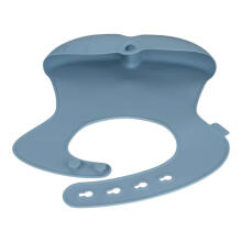 b.box Roll-up silicone bib with an open pocket - a soft bib for children and babies, Ocean