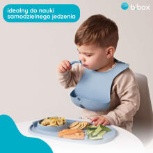 b.box Roll-up silicone bib with an open pocket - a soft bib for children and babies, Ocean