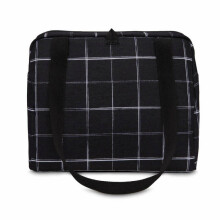 Hampton Lunch Tote Bag, Color - Black Grid, PACKIT