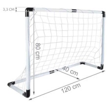 Futbola vārti 120x80 cm ar bumbu un pumpi 23459*