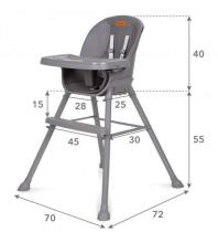 Krēsliņš EATAN grey 4-in-1 Kidwell [A]*