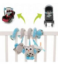 Plīša spirāle OWLS blue 4BABY OB07 Play&amp;Edu