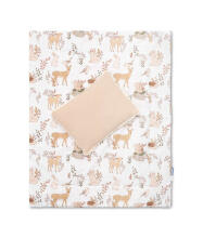 COTTON-MUSLIN SET PACK. THE WOLF AND FRIENDS BEIGE