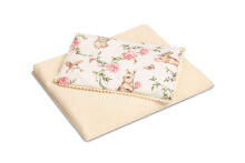 COTTON-MUSLIN SET PACK. ROMANTIC GARDEN ECRU