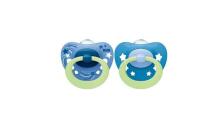 730639 SIGNATURE NIGHT SILICONE SOOTHING TAT 0-6 2 PCS/PUD