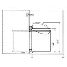 Atkritumu tvertne iebūvējamā Compact-Box M / 15L / balta